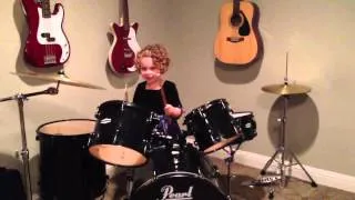 Rea on the drums