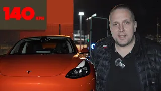 2023 Tesla Model 3 Long Range тест на пробега със 140 км/ч по магистралата