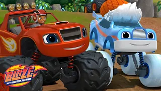 Blaze Rescues a Snow Truck Monster Machine From Melting! w/ AJ | Blaze and the Monster Machines