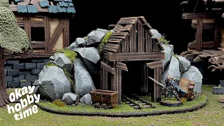 Crafting a miniature mineshaft entrance | Tabletop terrain