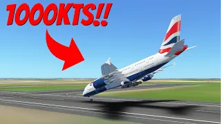 Landing planes at 1000kts on infinite flight!!