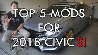 TOP 5 MODS | 2018 Honda Civic Si (10th Gen)