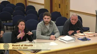 Board of Health - March 10, 2020