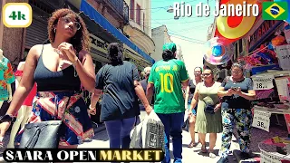 🇧🇷 Downtown SAARA Market in RIO DE JANEIRO, Brazil | 2022【 4K 】