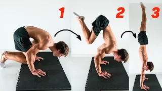 THE EASIEST WAY TO GET A HANDSTAND! Tuck handstand press.