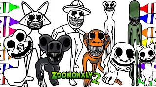 How To Color All Bosses and Monsters from Zoonomaly 2 - Zoonomaly New Coloring Pages