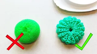 Crochet a round dishcloth: simple and quick way