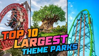 Top 10 LARGEST Theme Parks In North America!