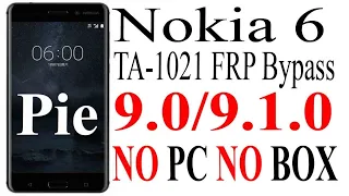 Nokia 6 Frp / google account Bypass 9.0/9.1 Nokia TA-1021 100% Frp Bypass Without PC(September 2019)