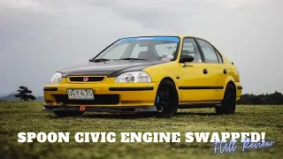 SPOON CIVIC "Bigote" ENGINE SWAPPED B16A! 😈  | Full Review