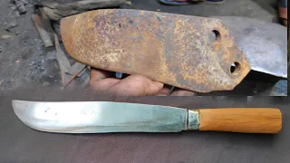 Turning a Rusty Tractor Rotary Blade into a Beautiful Sharp Knife