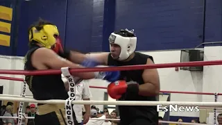 Heavyweight Amateur Go Toe To Toe Who Do You Have Winning? EsNews Boxing