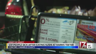 159 people sick after eating sushi from Harris Teeter