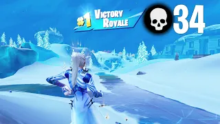 34 Elimination Solo vs Squads Gameplay (Fortnite Chapter 4 Season 2 Full Game Win)