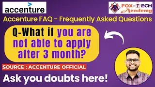 Accenture FAQ | What if you are not able to apply after 3 month? #accenture  #accenturerecruitment