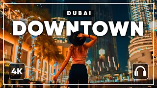 Dubai 🇦🇪 Burj Khalifa Night Downtown [4K] 60fps Night Walking Tour