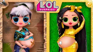 Богатая кукла против бедной - 10 идей для беременных ЛОЛ ОМГ