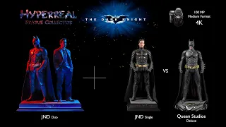 JND STUDIOS The Dark Knight BATMAN DUO & SINGLE Version 4K Review & Queen Studios TDK DX Comparison