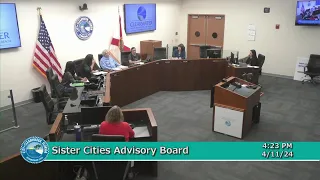 City of Clearwater - Sister Cities Advisory Board 4/11/24