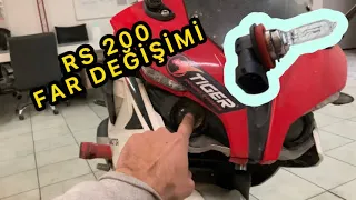 RS 200 Far sökümü Ampül değiştirme ve motorun kafa sökümü #rs200 #keşfet #shortvideo