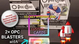 CUSTOM CARDS 🌌 BOX BREAK WITH O-PEE-CHEE BLASTERS 🌠 HITTING 1/1 & CONNOR BEDARD MARQUEE ROOKIE CARD!