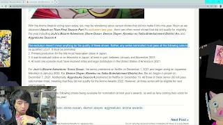 Crunchyroll Explains Anime Exclusion of Anime Awards 2022
