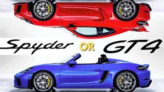 Porsche 718 Spyder vs. 718 GT4 | Which one in 2023? #porsche #spyder #gt4