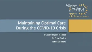 Maintaining Optimal Care During the COVID 19 Crisis