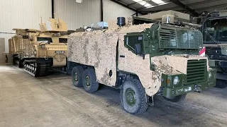 Ukrainian military receives delivery of British multi role armoured vehicles,the 6×6 Vector PPV.