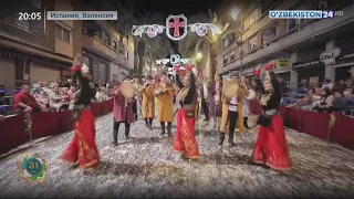 Парад национальной одежды и традиций Узбекистана на фестивале в Испании