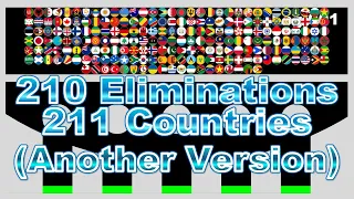 [Another version] 210 times eliminations & 211 countries marble race in Algodoo | Marble Factory