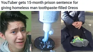 r/JusticeServed | YouTuber Gets 15 Months For Giving Toothpaste Filled Oreos To Homeless