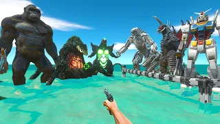 FPS Avatar Rescues Mecha Team and Fights Kaiju Monsters - Animal Revolt Battle Simulator