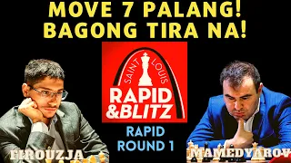 MOVE 7 NOVELTY! BAGONG BAGONG AGAD! Firouzja vs Mamedyarov! St Loius Rapid & Blitz 2022 Round 1