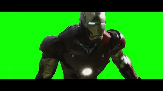 Iron-Man Falling From The Sky - Green Screen