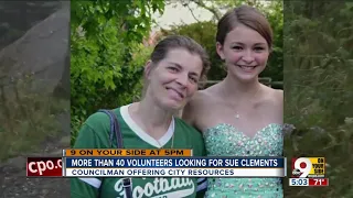 Dozens of volunteers search for Sue Clements