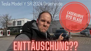 🤔 Wie gut ist die Ladekurve wirklich? 1% bis 100% Tesla Model Y BYD Blade SR 2024 Grünheide