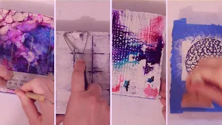 Practicing a lot of different encaustic techniques- mostly accretion