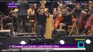 Luis Fonsi y Tini Stoessel cantaron juntos "Échame la culpa"