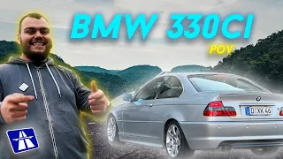 POV BMW E46 330ci 231KM not that stock German Autobahn Test Vmax Acceleration #pov