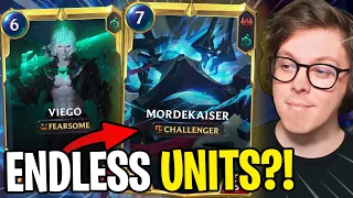 This New Deck NEVER Runs Out of Units?! MORDEKAISER IS SO GOOD - Legends of Runeterra