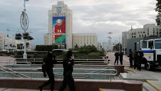 Belarus police arrest dozens of protesters in central Minsk