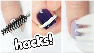 Nail Hacks 2023! Using ODD Household Items For Nail Art!