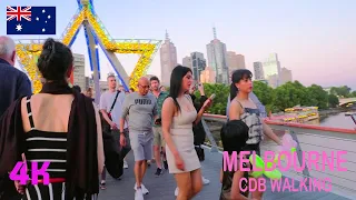 Australia Summer Walking Tour Melbourne CBD | Melbourne 4K