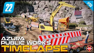 🚧 Transporting Concrete Barriers & Conveyor Belts To Rock Mine ⭐ FS22 Azura Public Works Timelapse