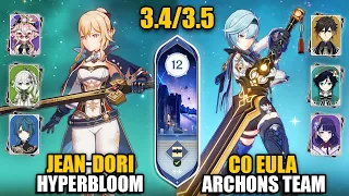 F2P Jean Hyperbloom & C0 Eula Archons Team | Spiral Abyss 3.5 Floor 12 9-Stars | Genshin Impact