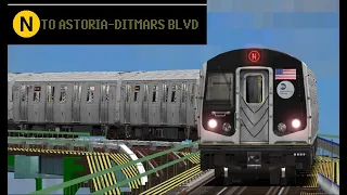 OpenBVE Special: The R160B Siemens (N) Train To Astoria-Ditmars Blvd