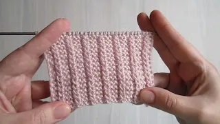 ПРОСТОЙ Узор для шарфа спицами | One ROW knitting stitch easy