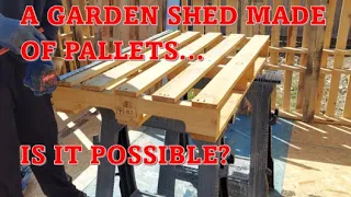 Pallet Garden Shed Part 1| Shed Made of 65 Pallets