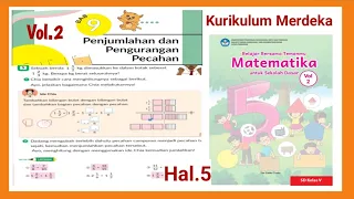 Jawaban matematika kelas 5 SD Latihan hal.5 vol.2 ||  Kurikulum Merdeka Bab.9 @GUcilchaNEL1964